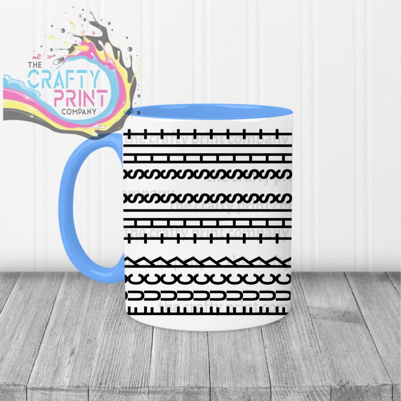 Sweary Mug Hidden Message - Blue Handle & Inner - Mugs