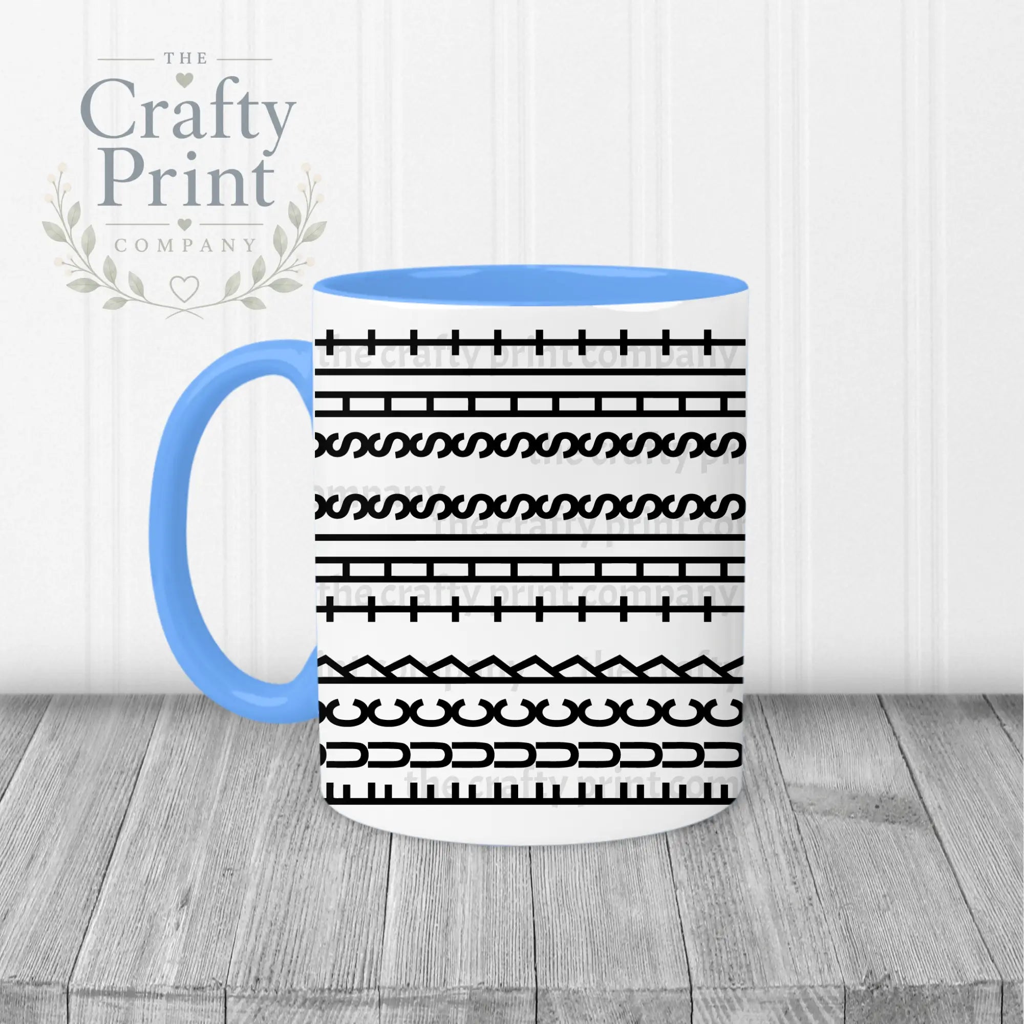 Sweary Mug Hidden Message - Blue Handle & Inner - Mugs