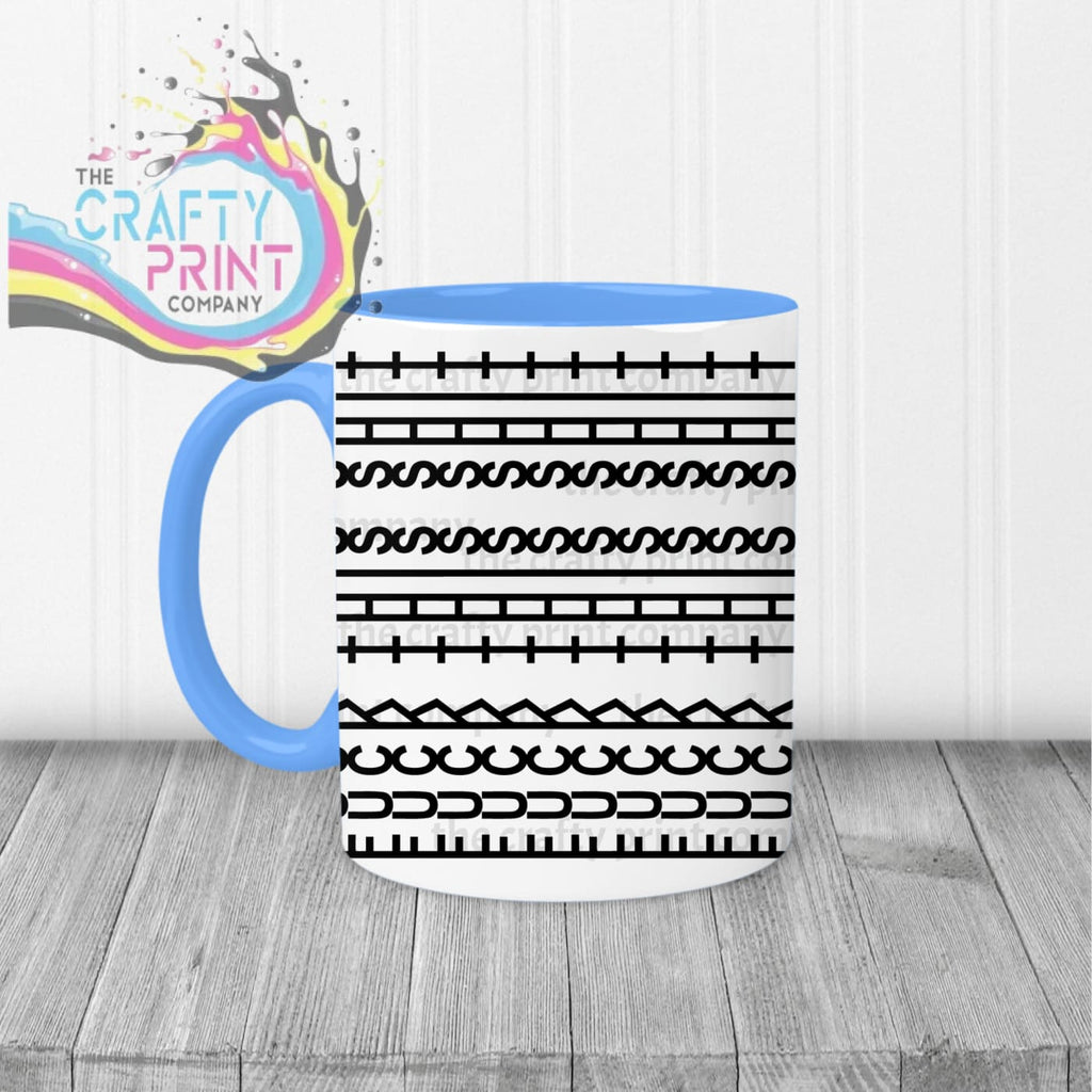 Sweary Mug Hidden Message - Blue Handle & Inner - Mugs