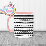 Sweary Mug Hidden Message - Pink Handle & Inner - Mugs