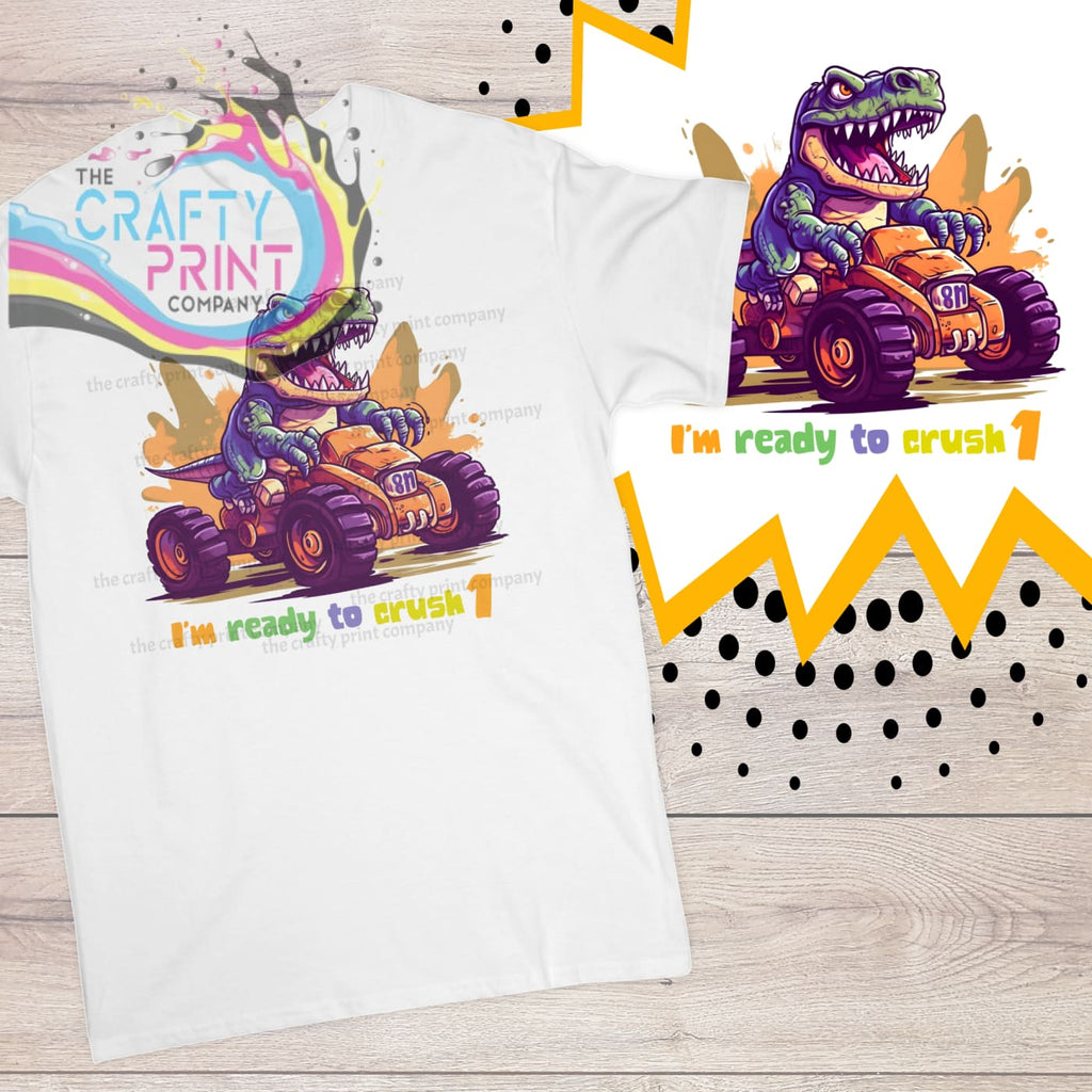 T-Rex Monster Truck Age Birthday Children’s T-shirt - One -