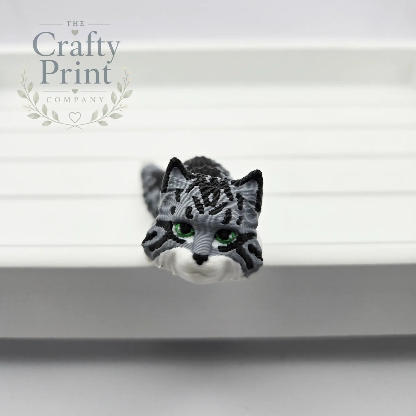 Tabby Cat Articulated Flexi Keyring / Fidget - Keychains