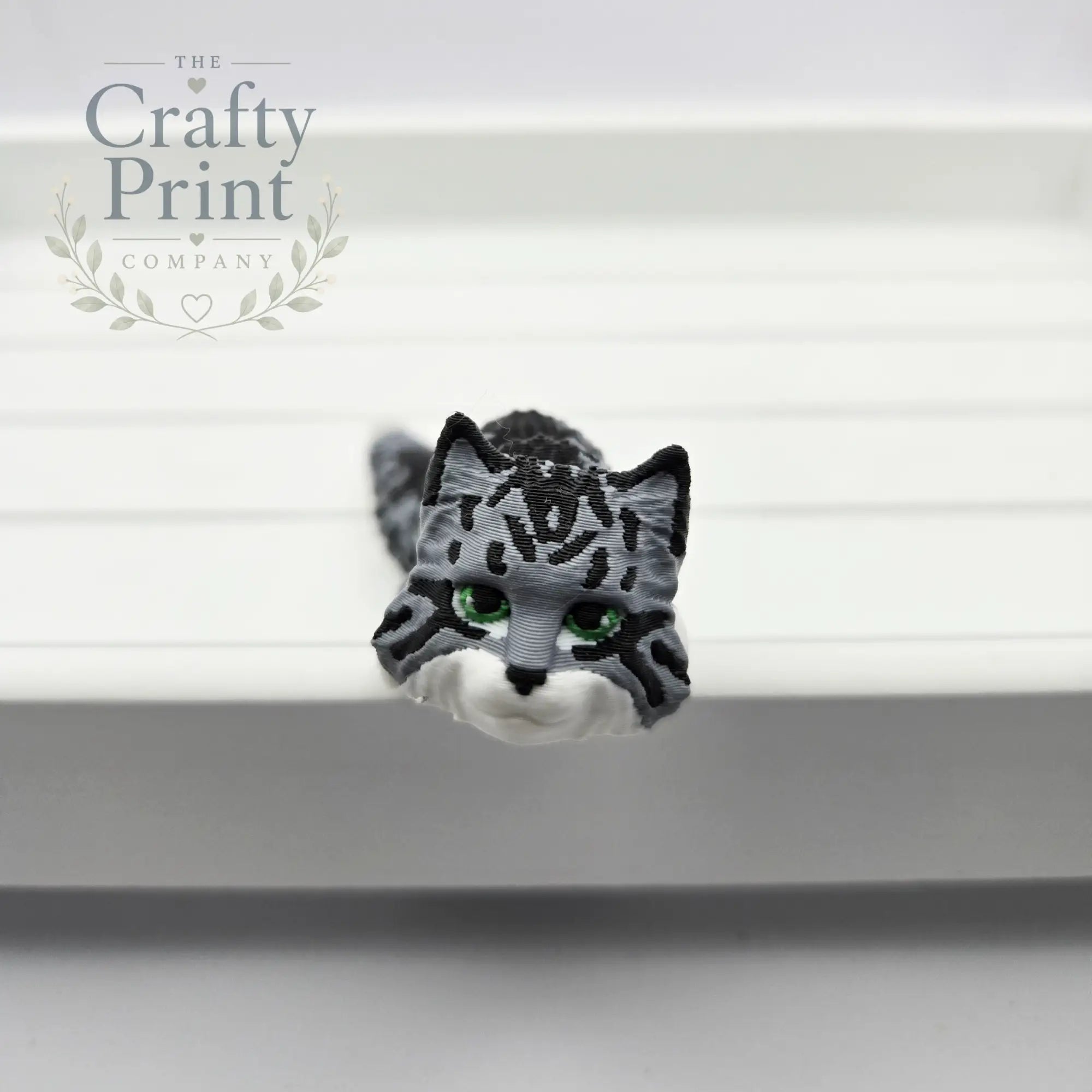 Tabby Cat Articulated Flexi Keyring / Fidget - Keychains