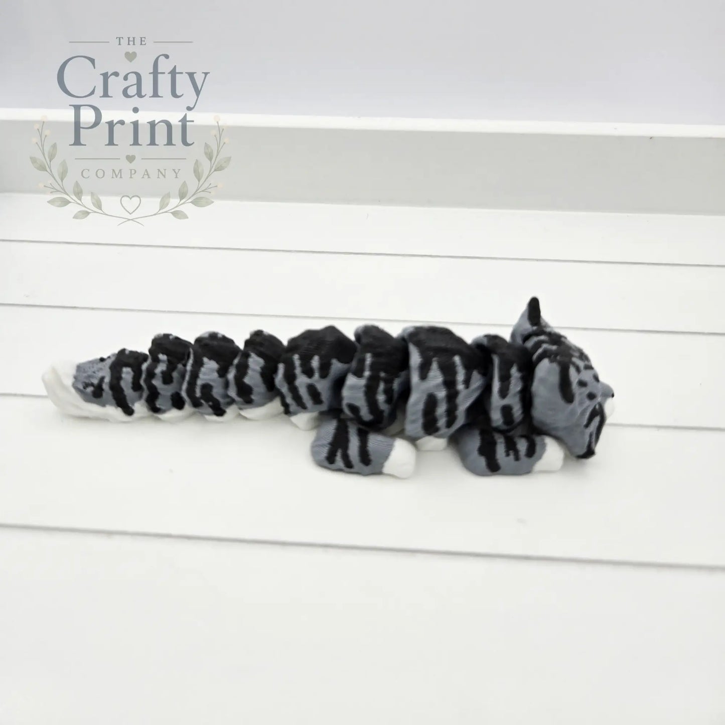 Tabby Cat Articulated Flexi Keyring / Fidget - Keychains