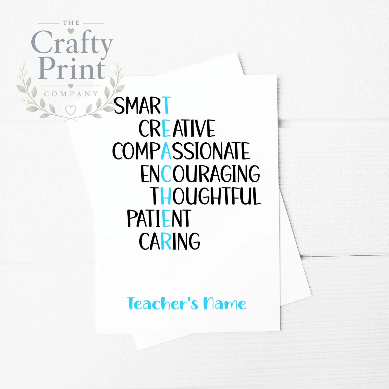 Teacher Definition Personalised A5 Card & Envelope