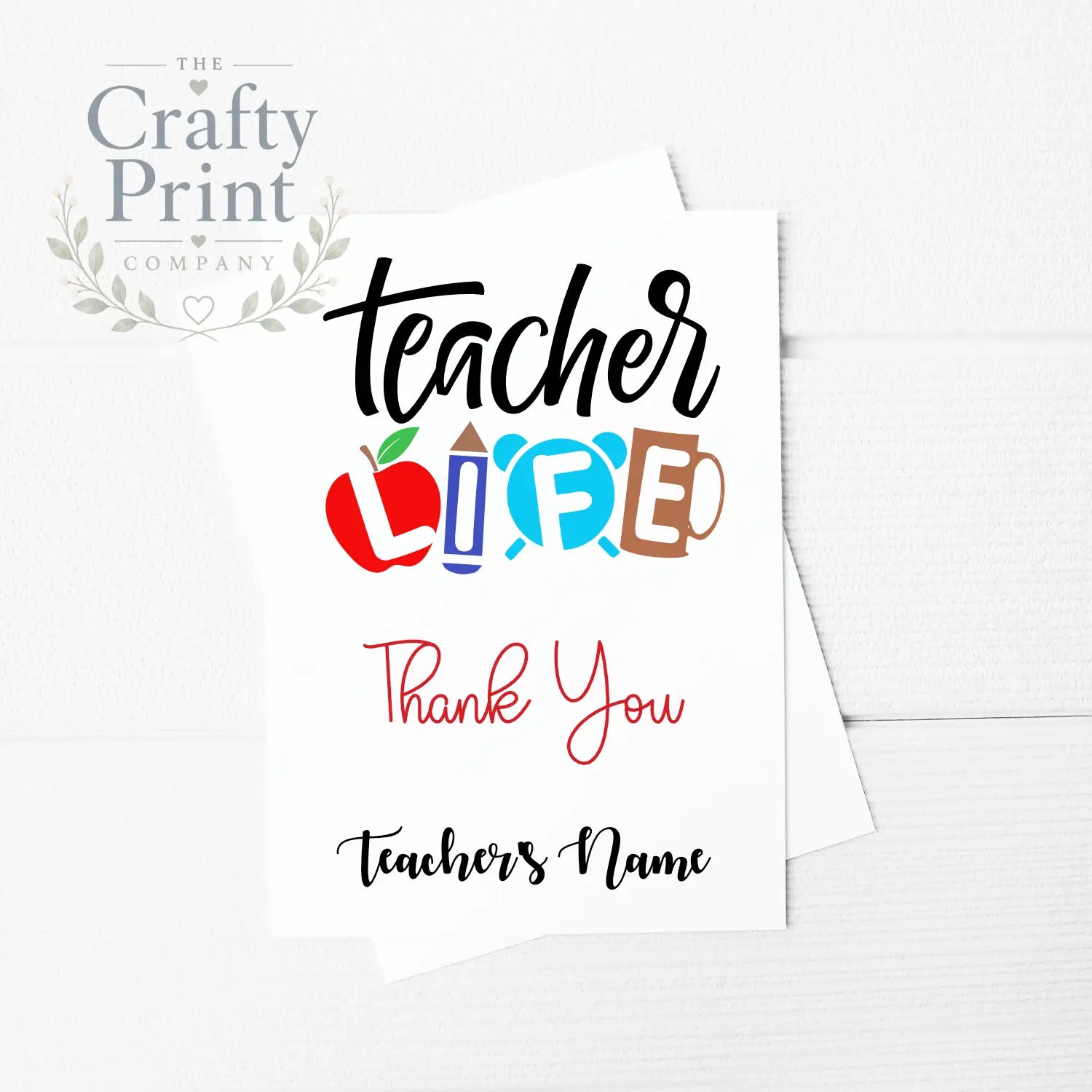 Teacher Life Personalised A5 Card & Envelope - Greeting