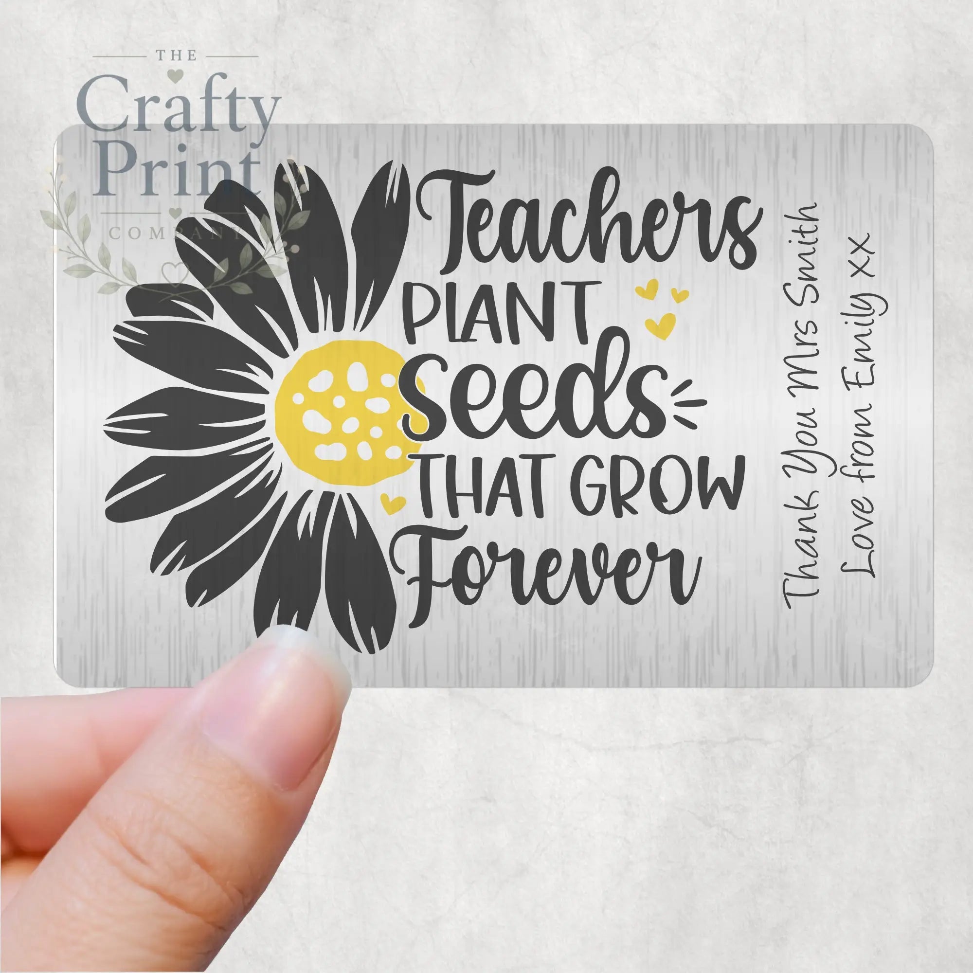 Teachers plant seeds that grow forever Personalised Card