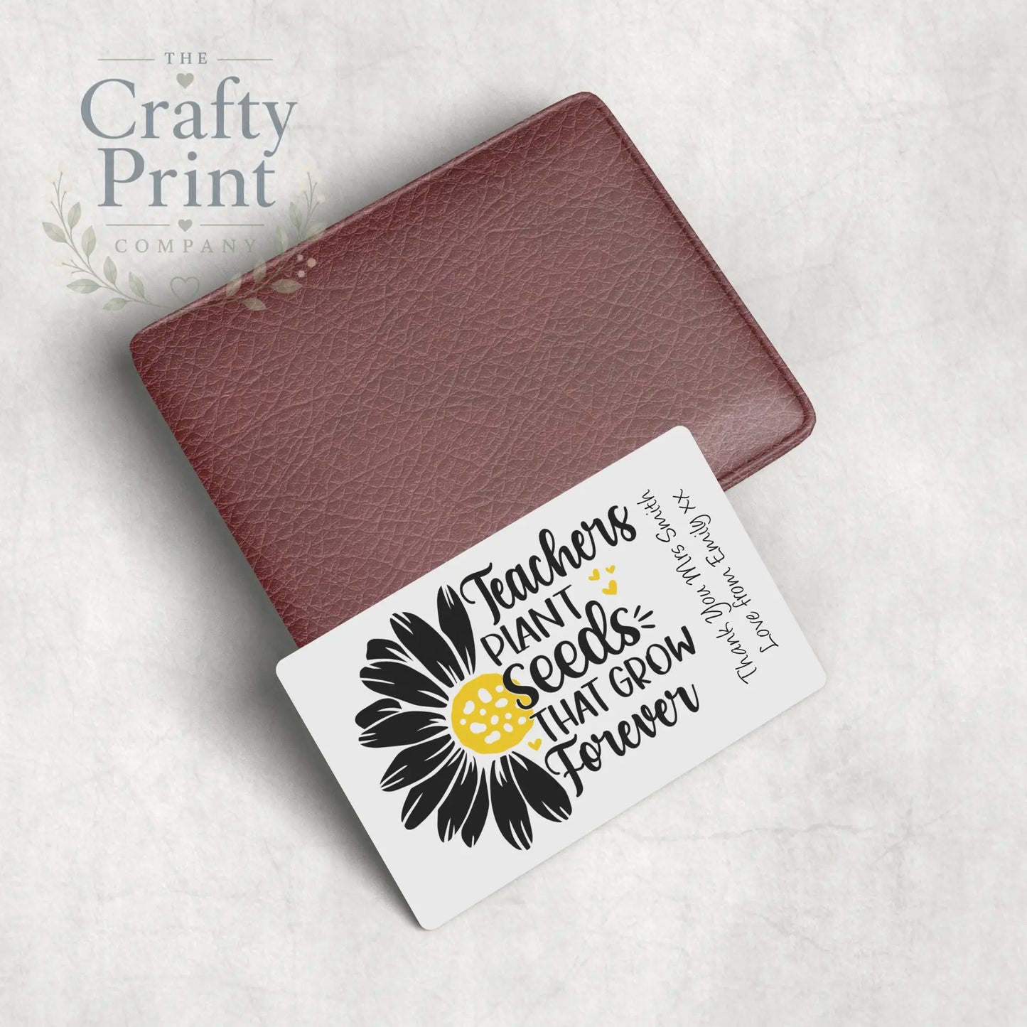 Teachers plant seeds that grow forever Personalised Card