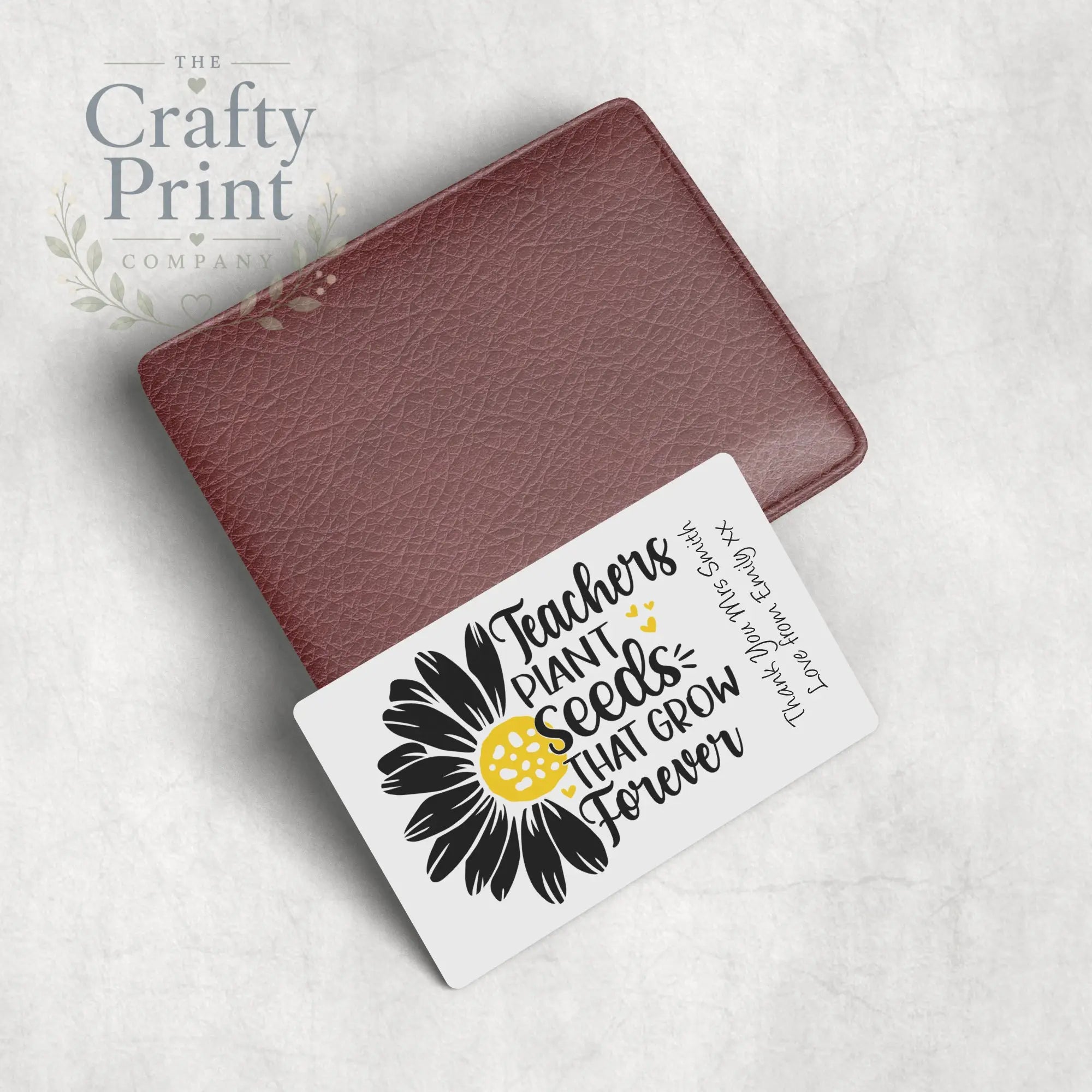 Teachers plant seeds that grow forever Personalised Card