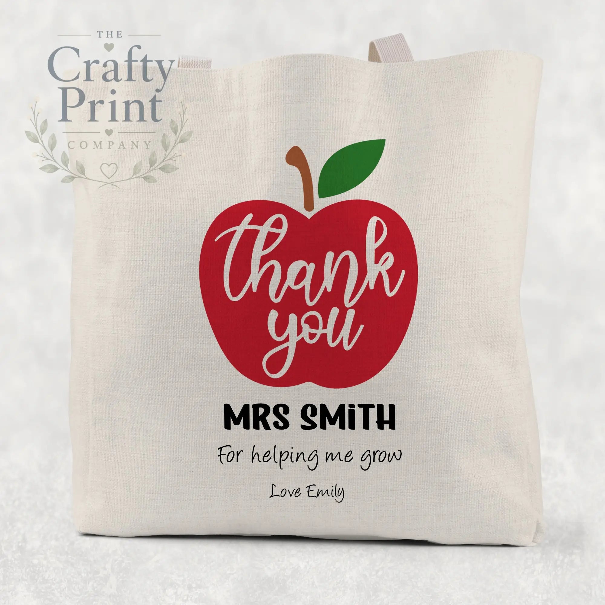 Thank You Apple Personalised Tote / Goodie Bag - Gift Bags
