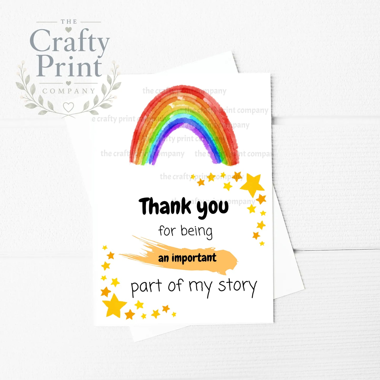 Thank You For Being part of my Story A5 Teacher Card