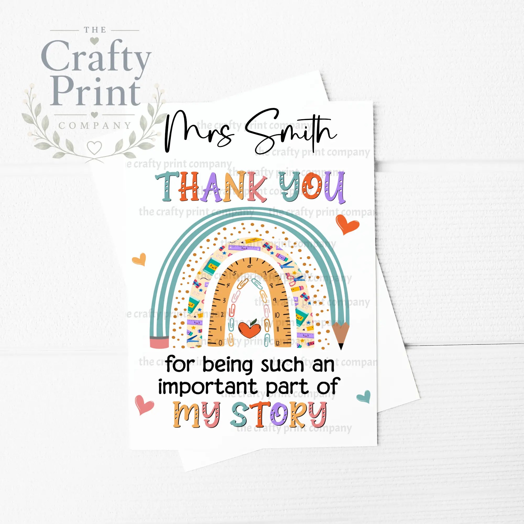 Thank you for being such an important part A5 Card