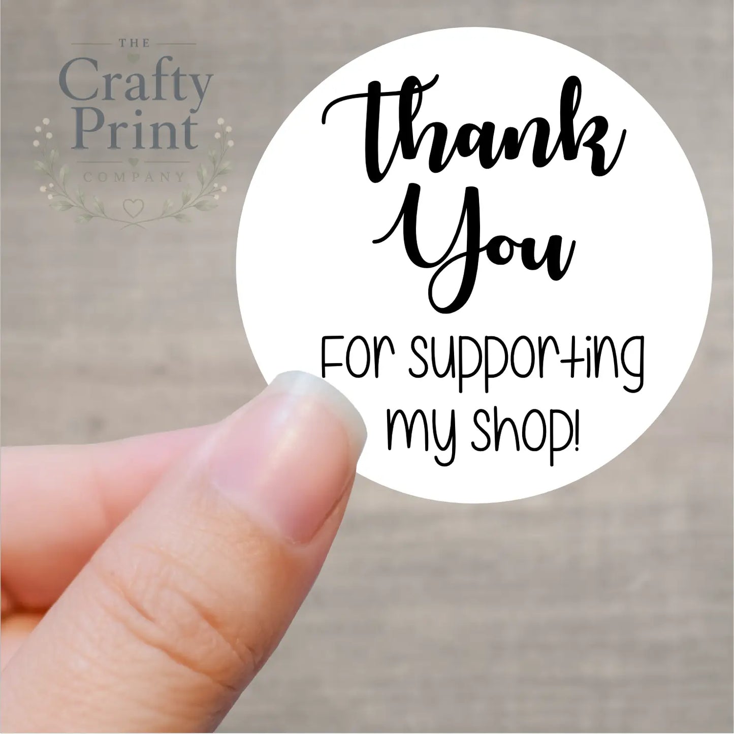 Thank you for supporting my shop! Printed Sticker