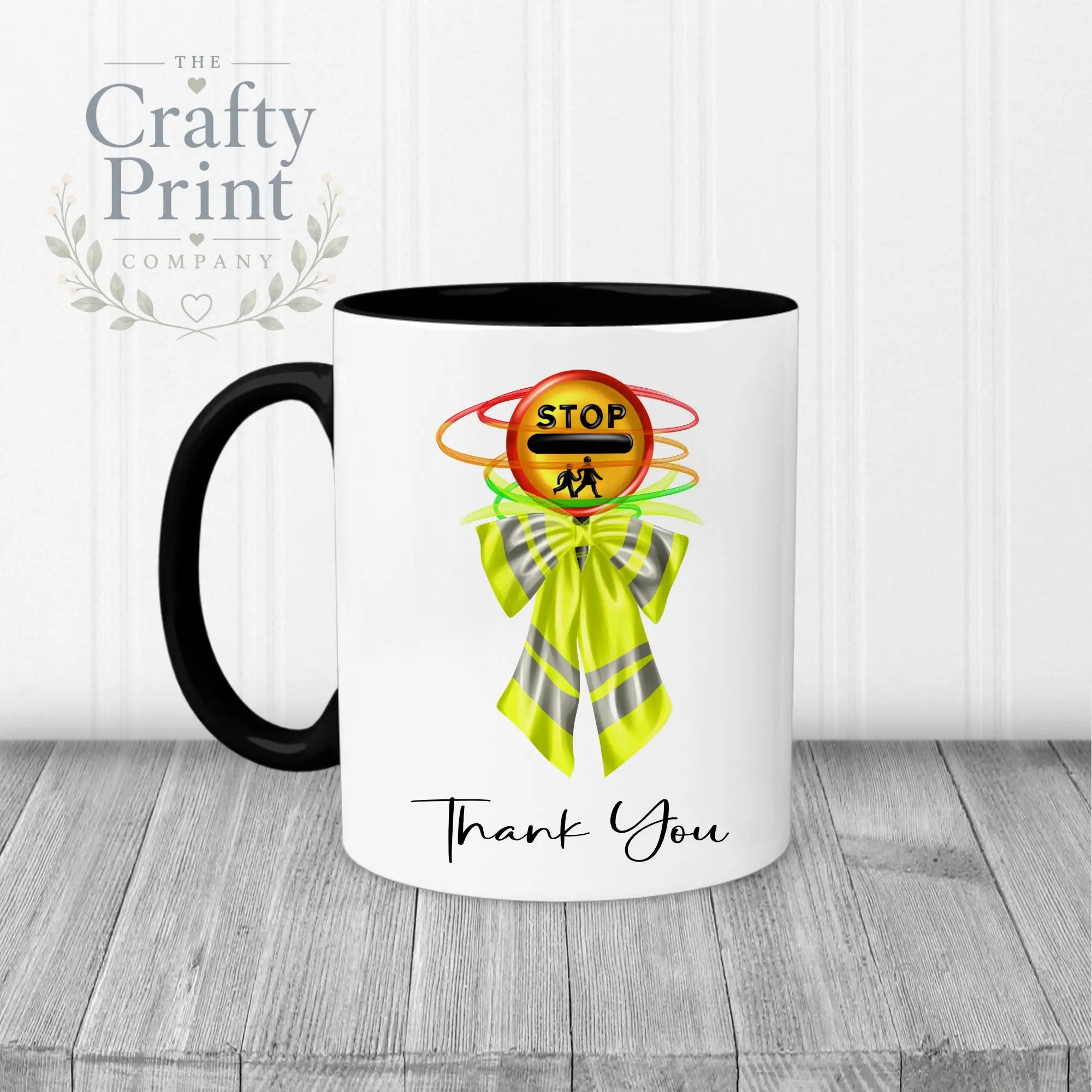 Thank You Lollipop Lady Mug - Black Handle & Inner - Mugs