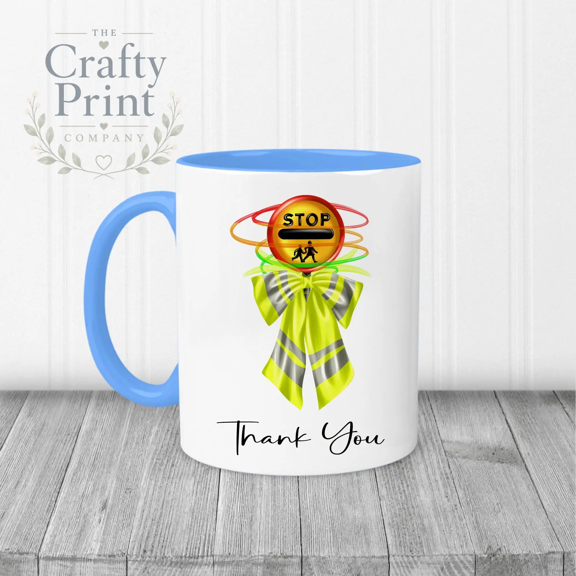 Thank You Lollipop Lady Mug - Blue Handle & Inner - Mugs