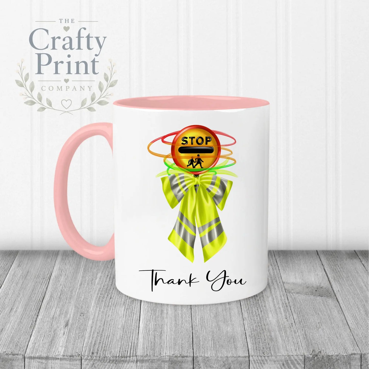 Thank You Lollipop Lady Mug - Pink Handle & Inner - Mugs