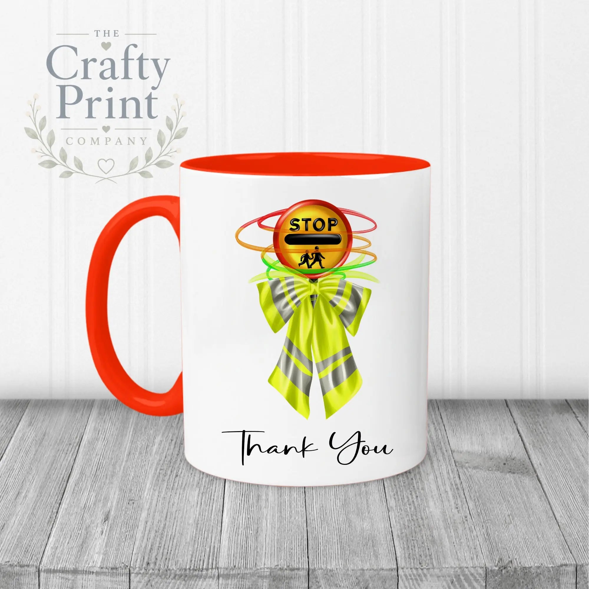 Thank You Lollipop Lady Mug - Red Handle & Inner - Mugs