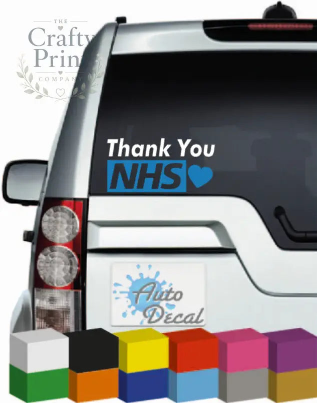Thank You NHS Novelty Car Sticker - Bumper Stickers
