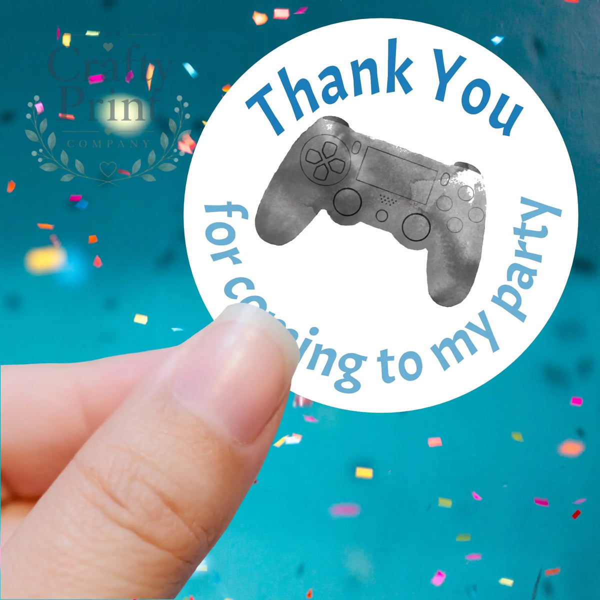 Thank You Playstation Controller Printed Sticker