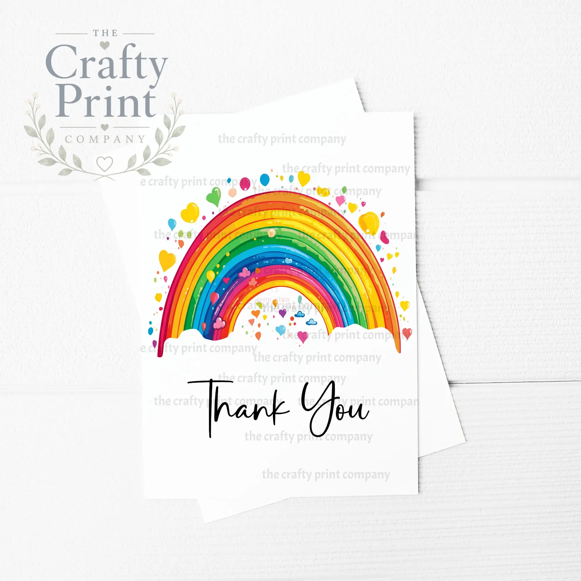 Thank you Rainbow A5 Card - Greeting & Note Cards