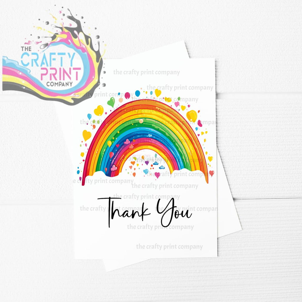 Thank you Rainbow A5 Card - Greeting & Note Cards