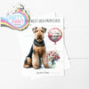 The Best Dog Mom Ever Airedale Terrier Personalised A5 Card