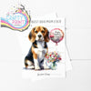 The Best Dog Mom Ever Beagle Personalised A5 Card