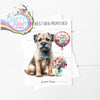 The Best Dog Mom Ever Border Terrier Personalised A5 Card