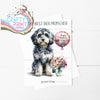The Best Dog Mom Ever Cockapoo Personalised A5 Card - Blue
