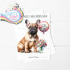 The Best Dog Mom Ever French Bulldog Personalised A5 Card