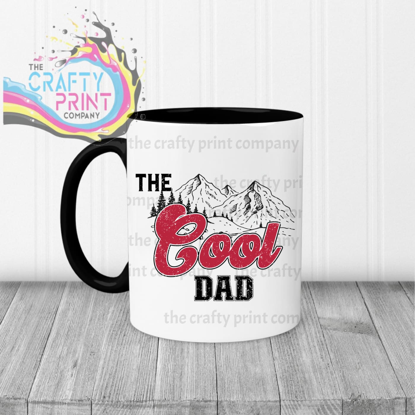 The Cool Dad Mug - Black Handle & Inner - Mugs