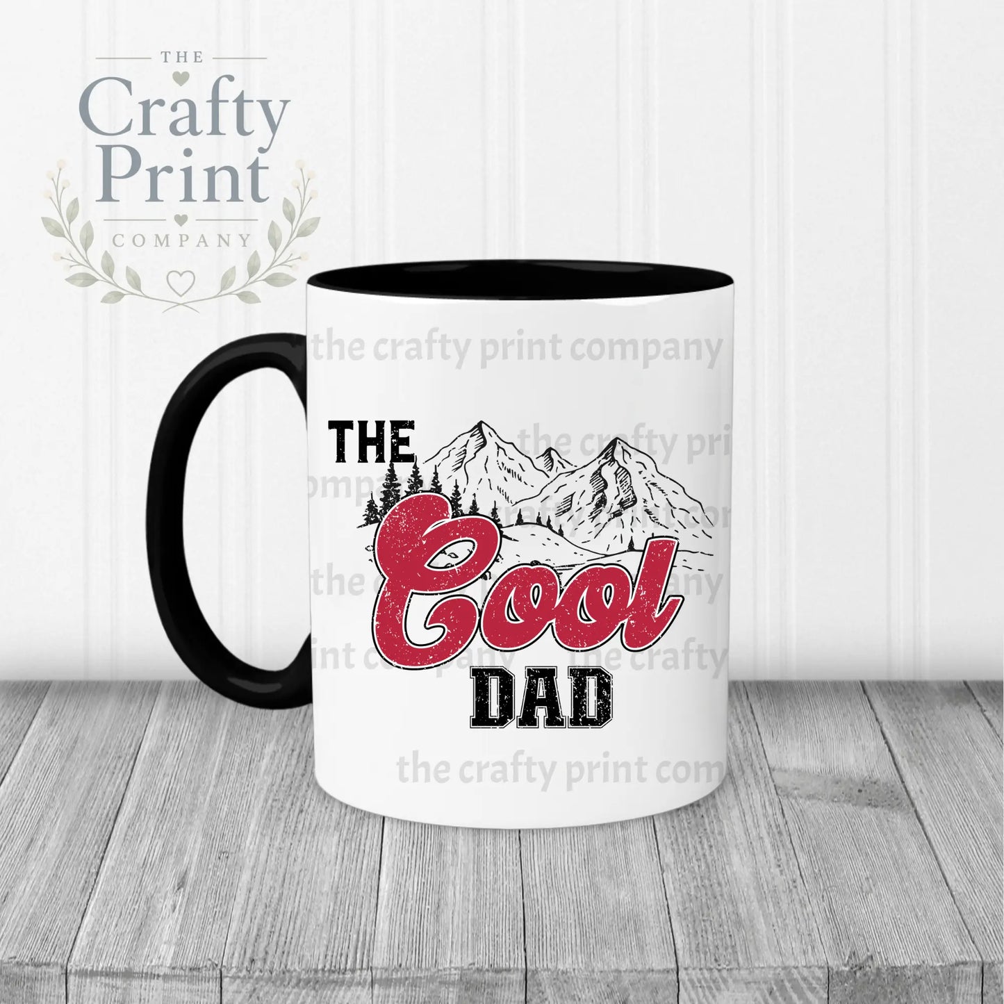 The Cool Dad Mug - Black Handle & Inner - Mugs