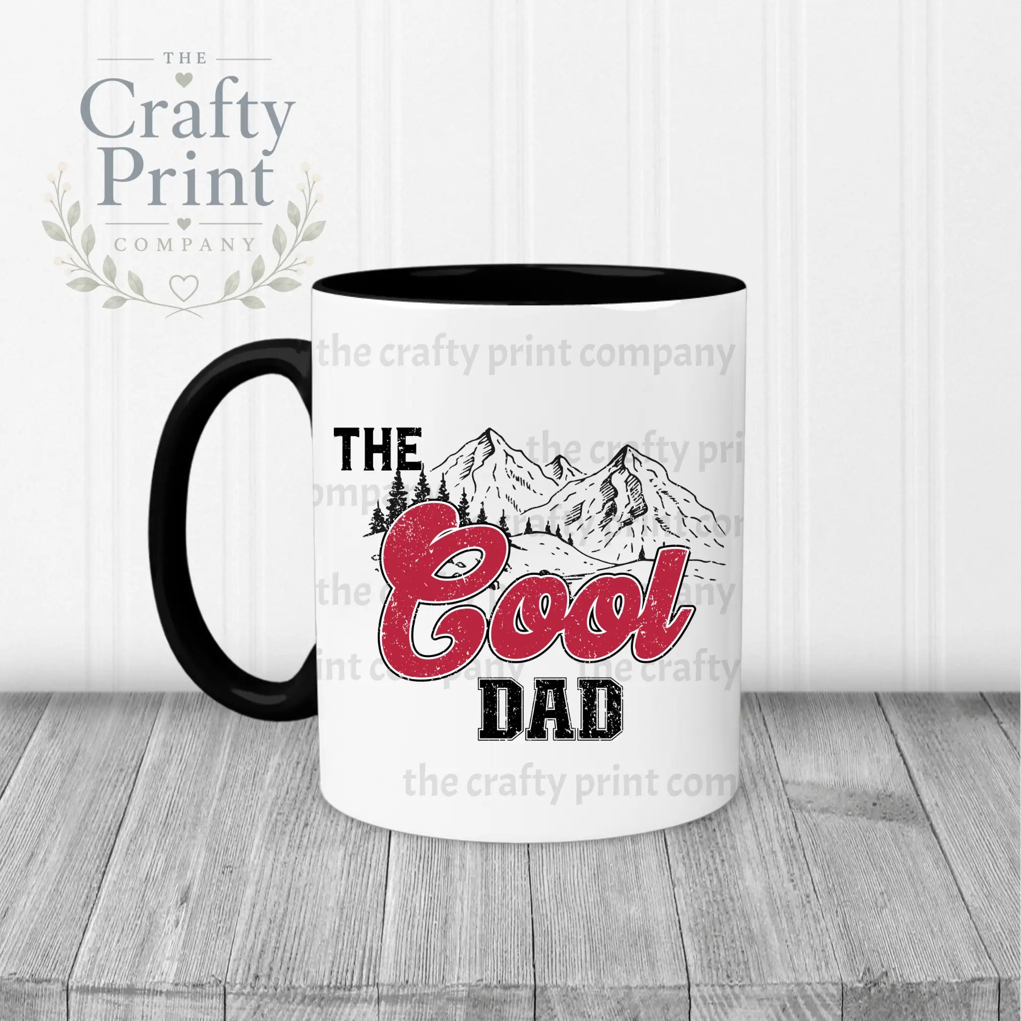 The Cool Dad Mug - Black Handle & Inner - Mugs