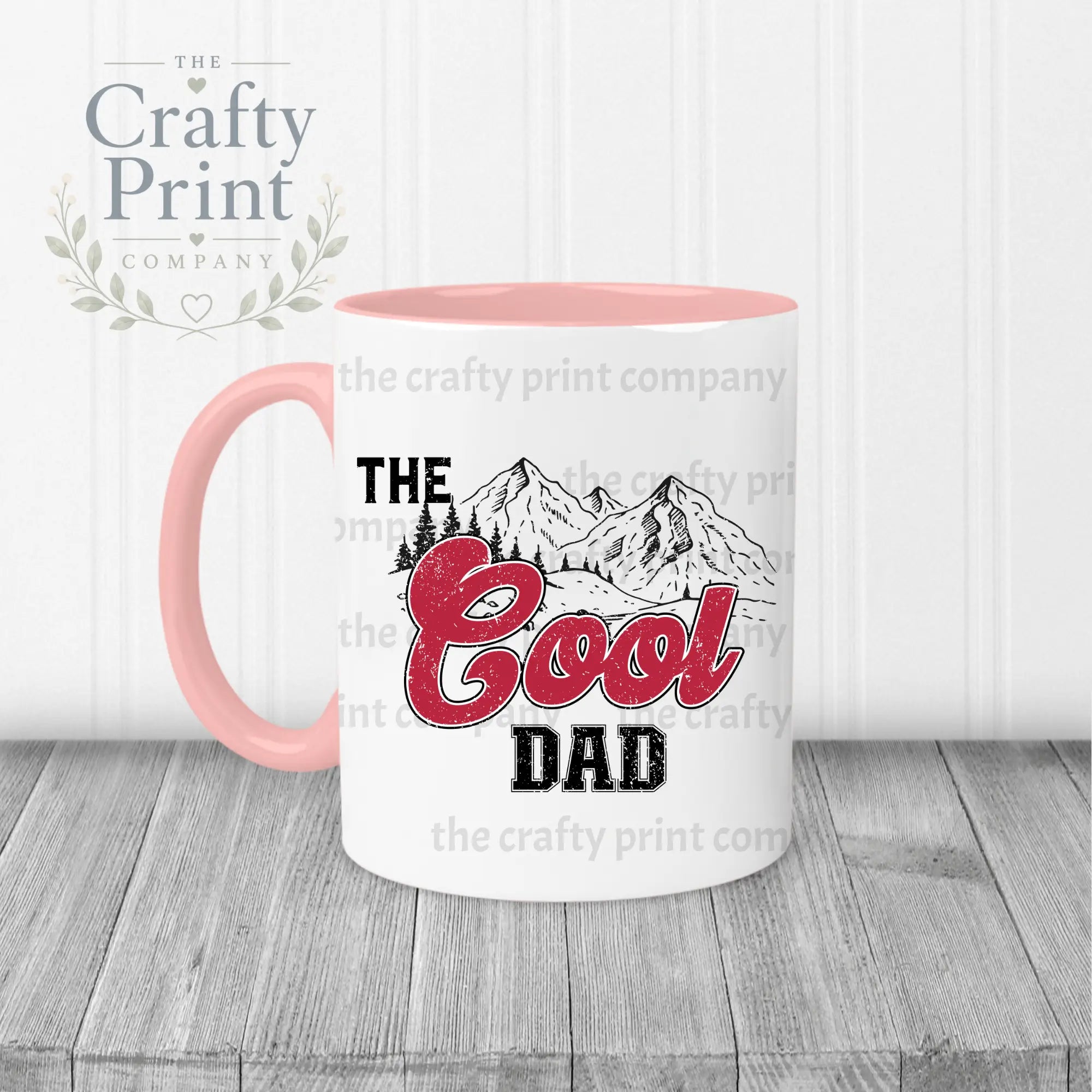 The Cool Dad Mug - Pink Handle & Inner - Mugs
