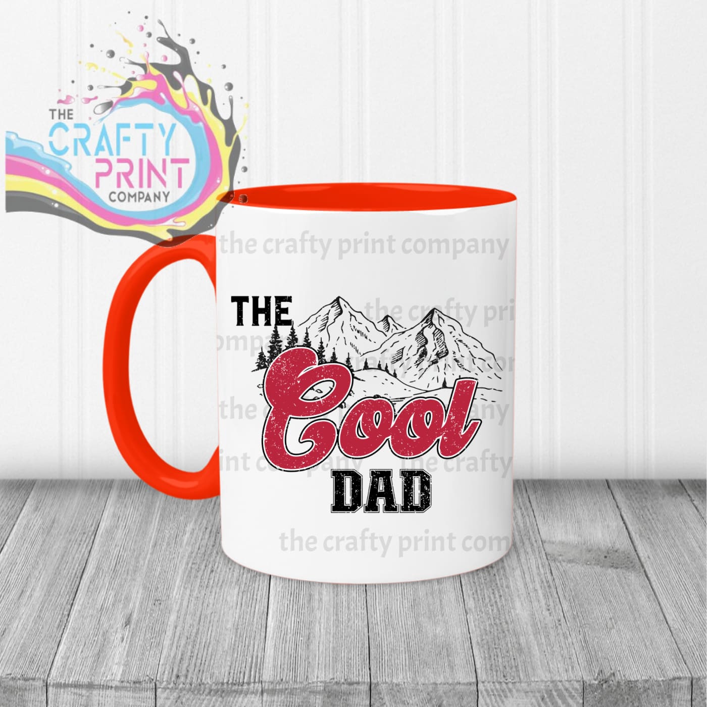 The Cool Dad Mug - Red Handle & Inner - Mugs