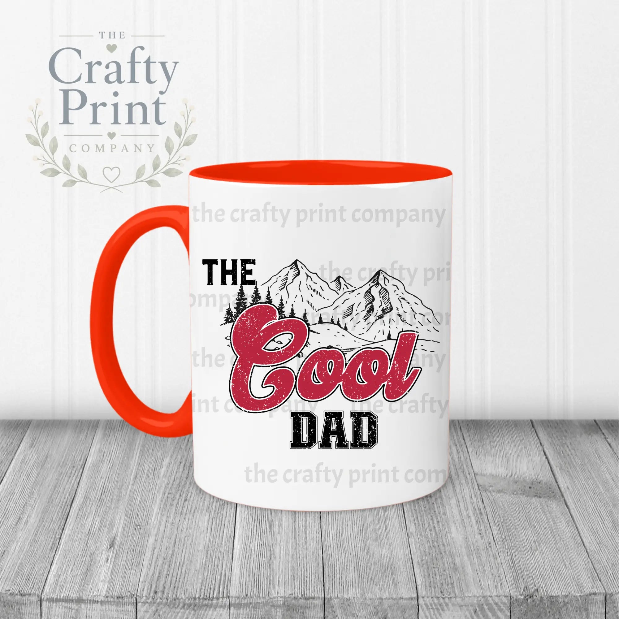 The Cool Dad Mug - Red Handle & Inner - Mugs