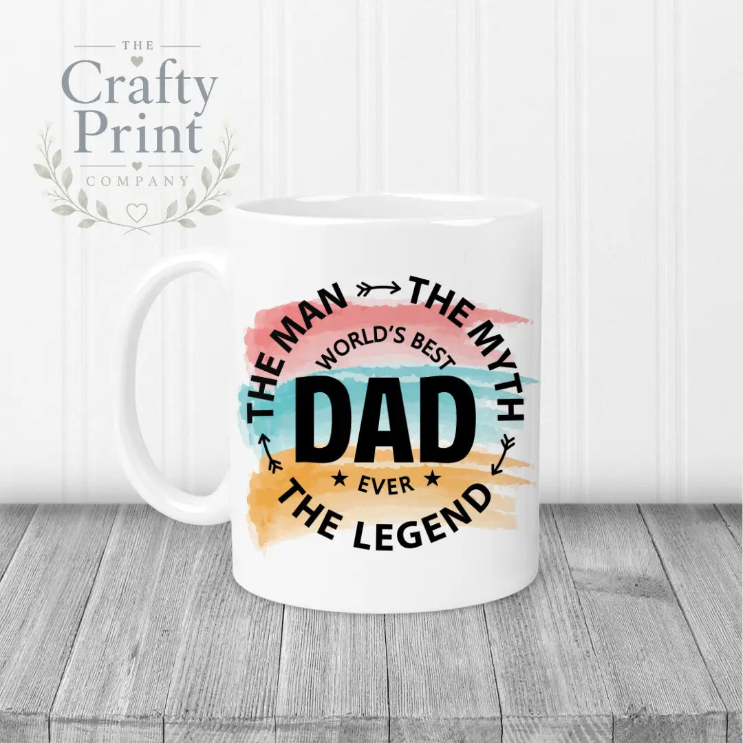 The Man Myth Legend - printed Mug - White Handle & Inner