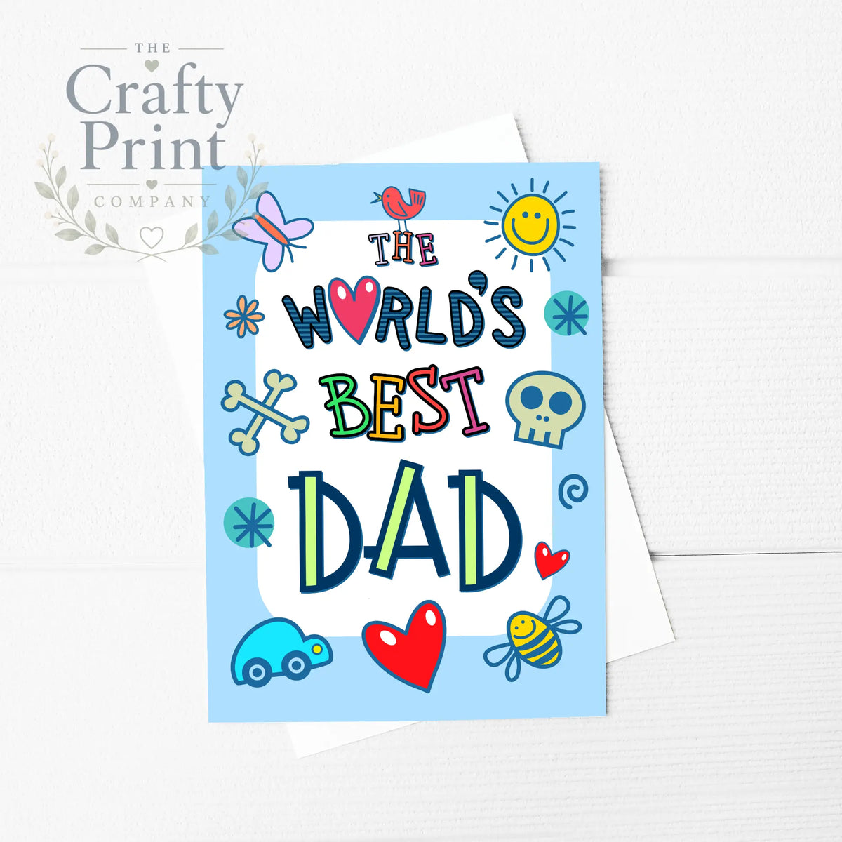 The World’s Best Dad A5 Card & Envelope - Greeting Note
