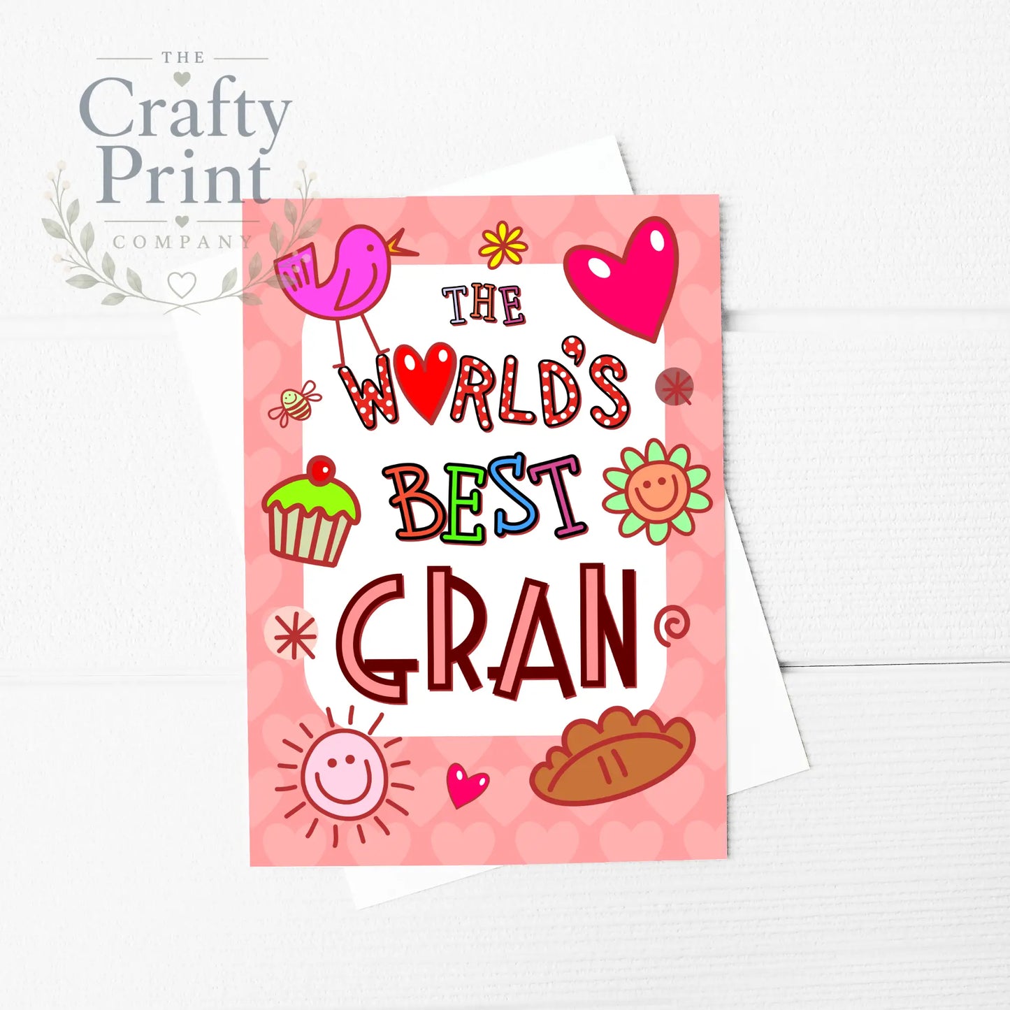 The World’s Best Gran A5 Card & Envelope - Greeting Note