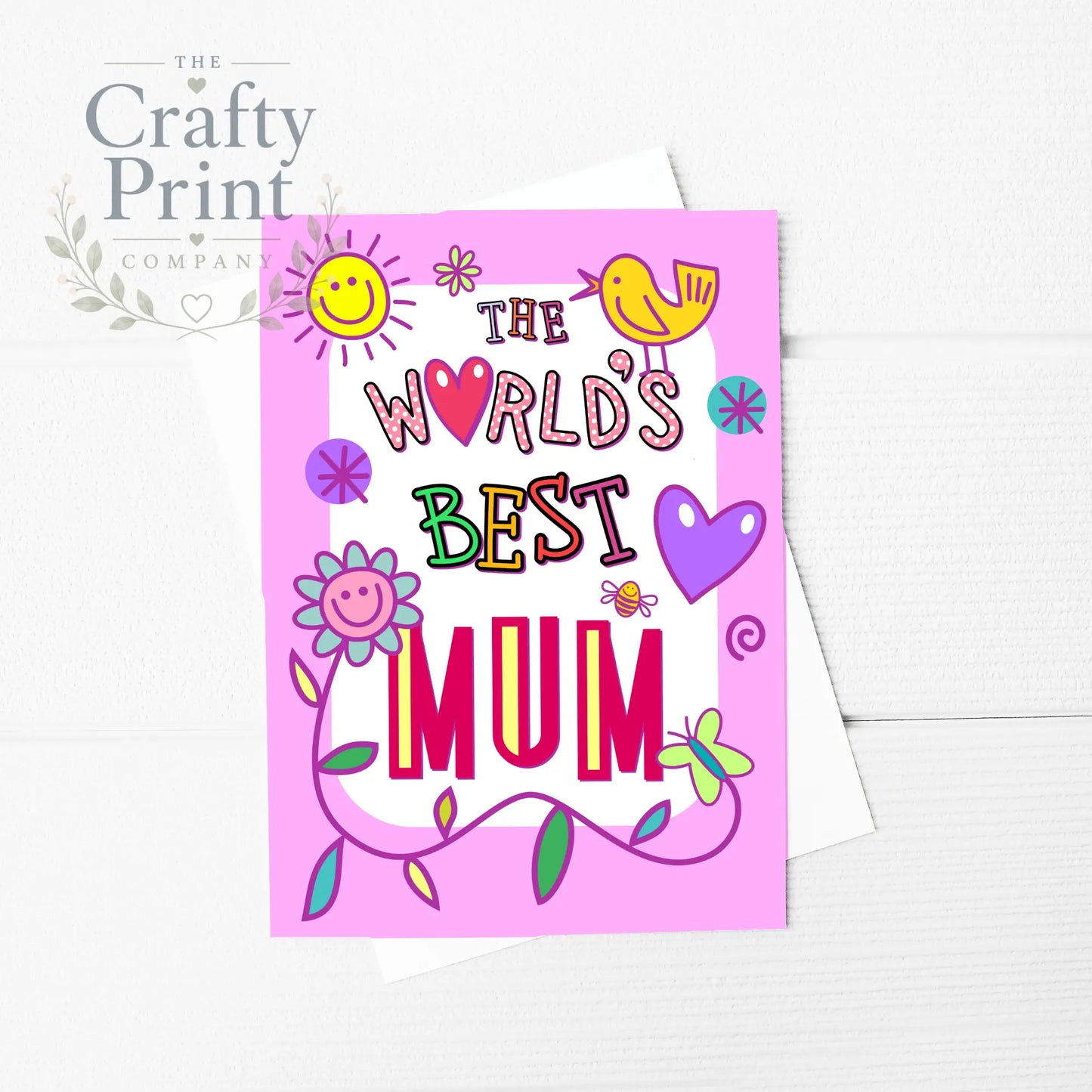 The World’s Best Mum A5 Card & Envelope - Greeting Note