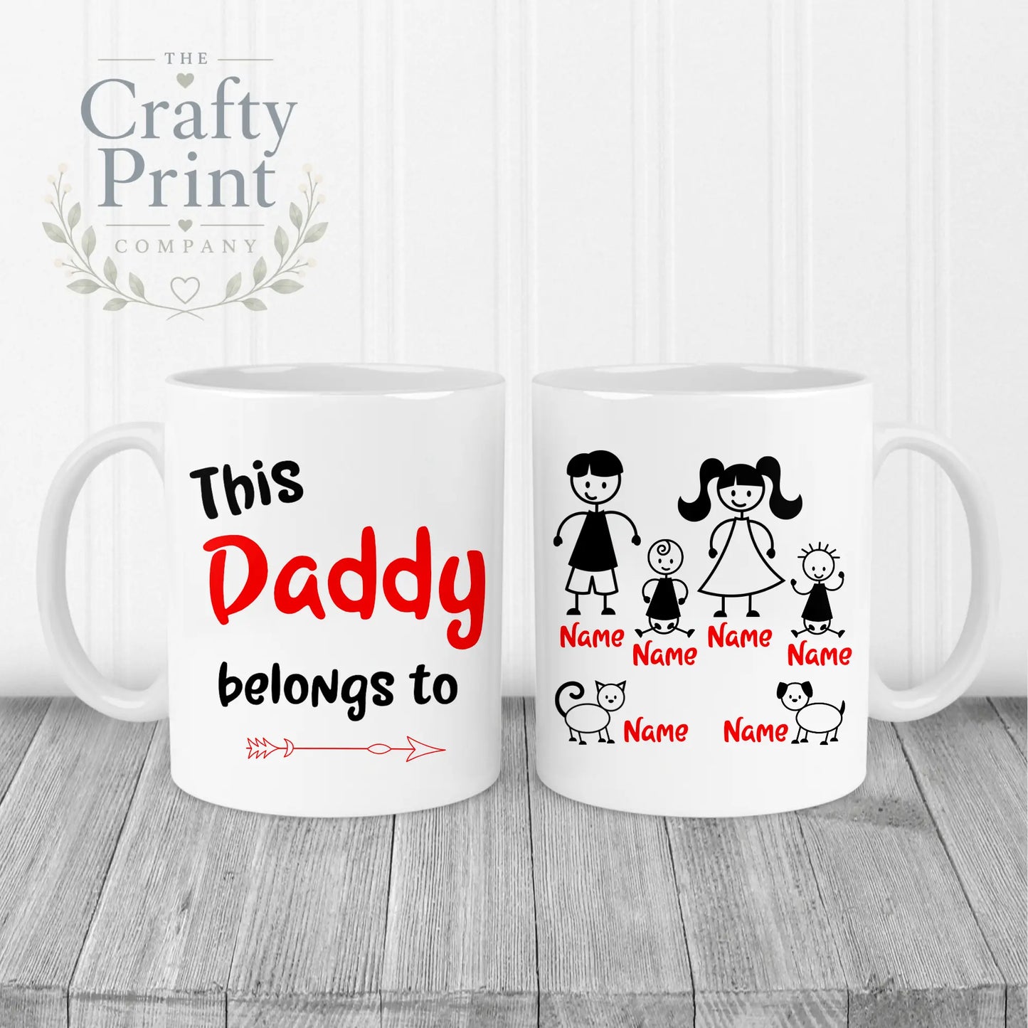 This Daddy / Mummy belongs to Personalised Mug - White