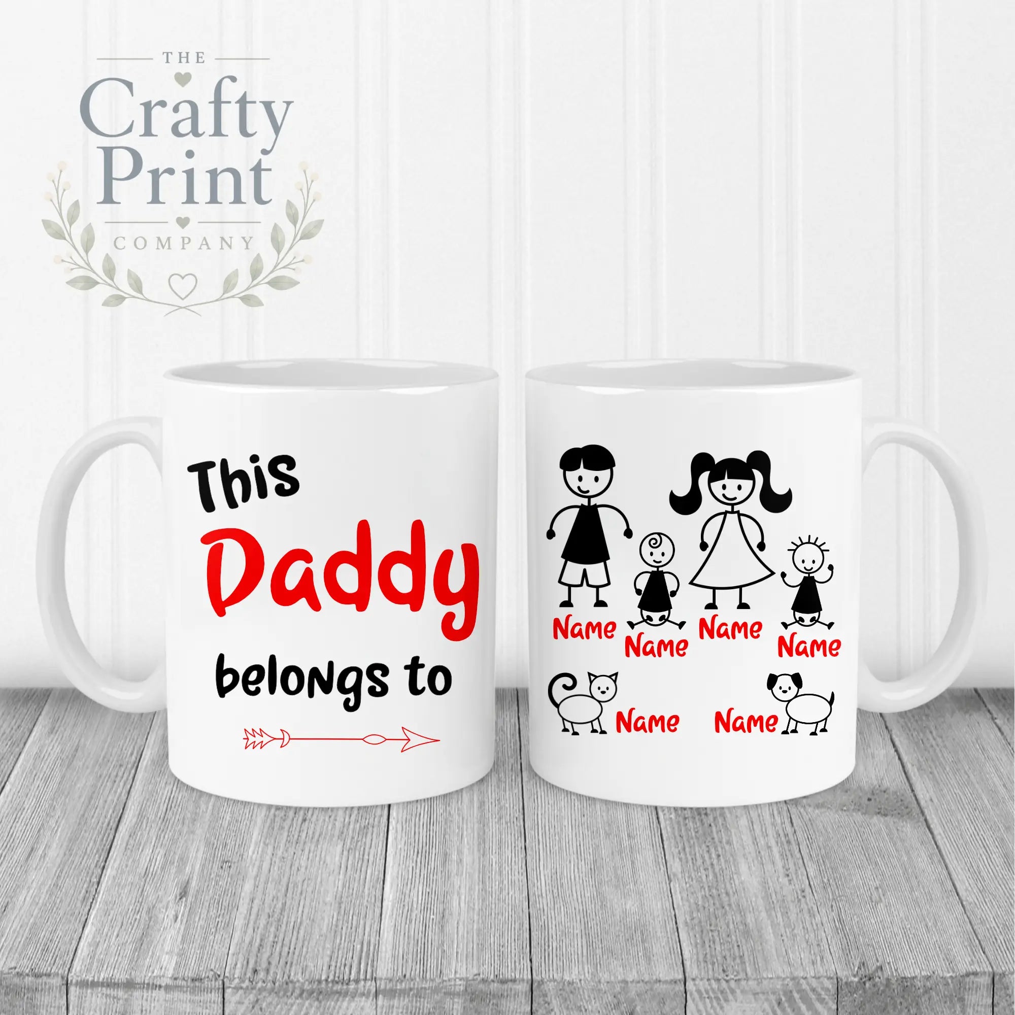 This Daddy / Mummy belongs to Personalised Mug - White