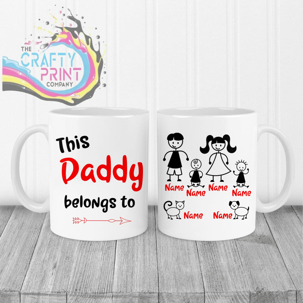 This Daddy / Mummy belongs to Personalised Mug - White