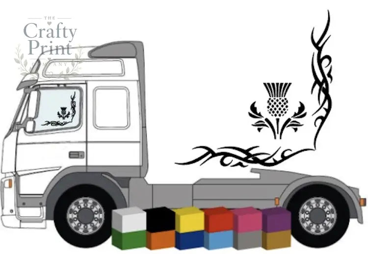 Thistle (Scotland) Truck Side Window Stickers x 2 Decal