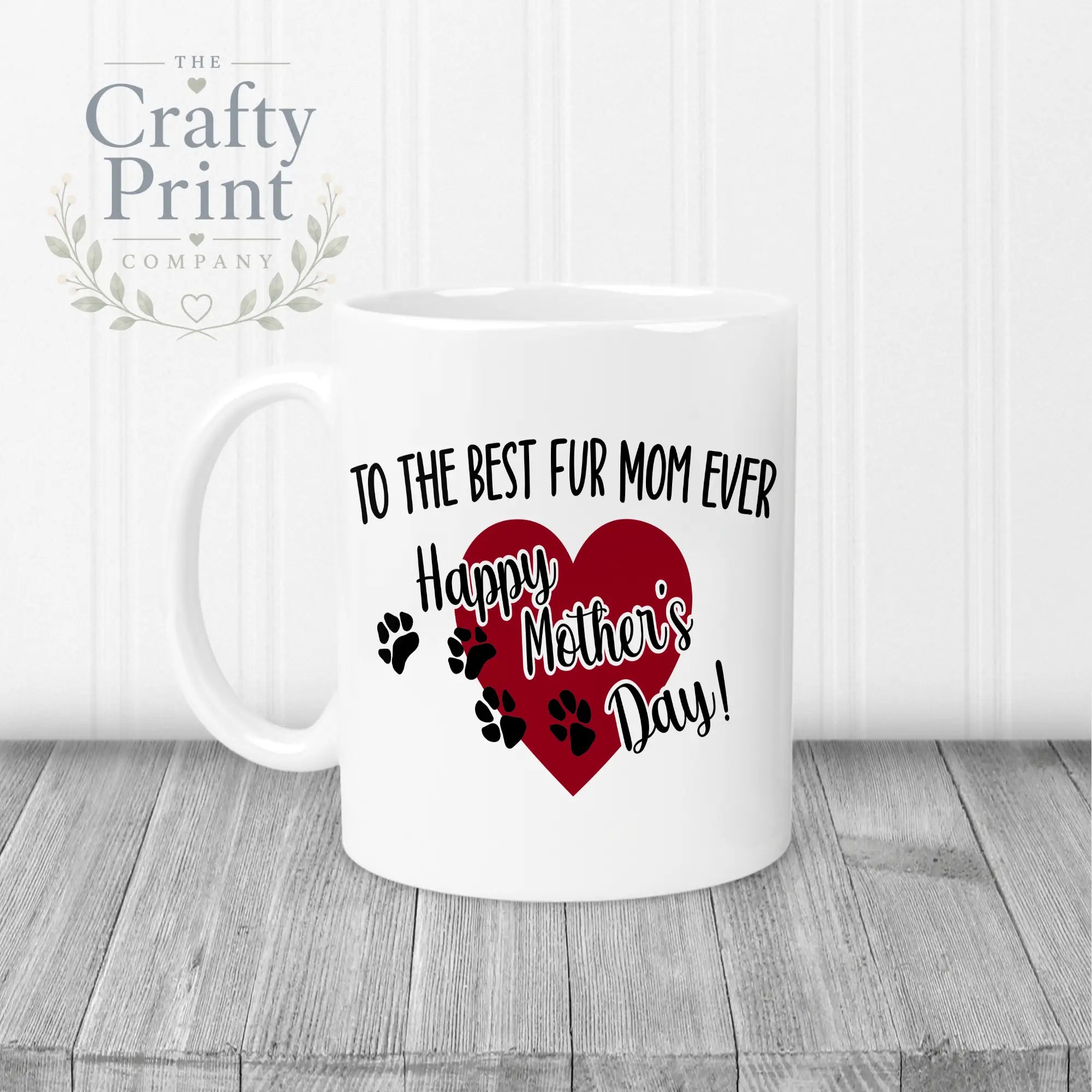 To the Best Fur Mom Ever Mug - White Handle & Inner - Mugs