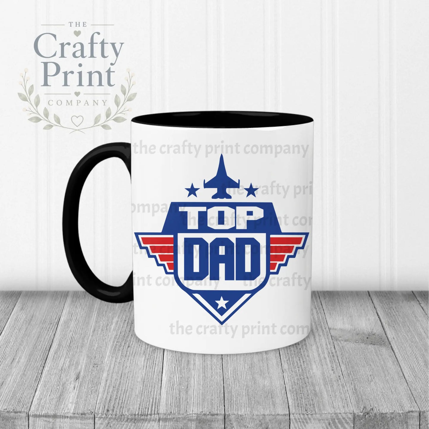Top Dad Mug - Black Handle & Inner - Mugs