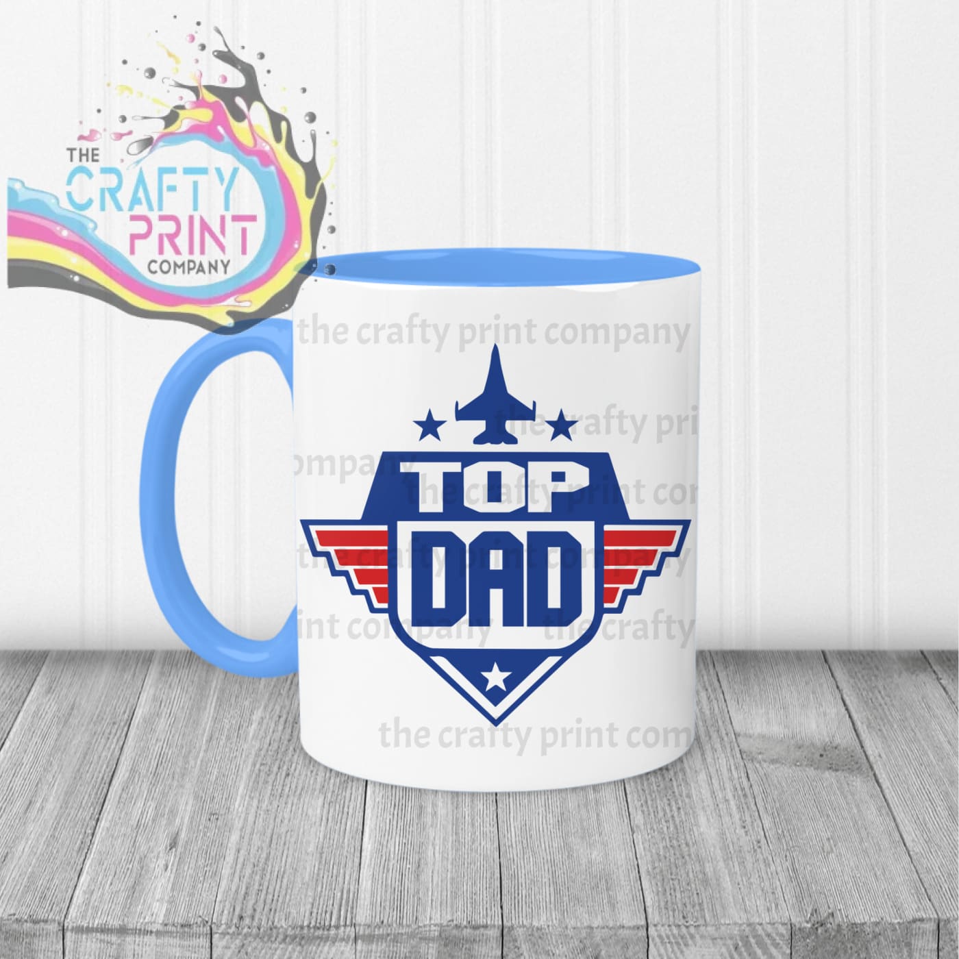 Top Dad Mug - Blue Handle & Inner - Mugs