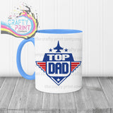 Top Dad Mug - Blue Handle & Inner - Mugs