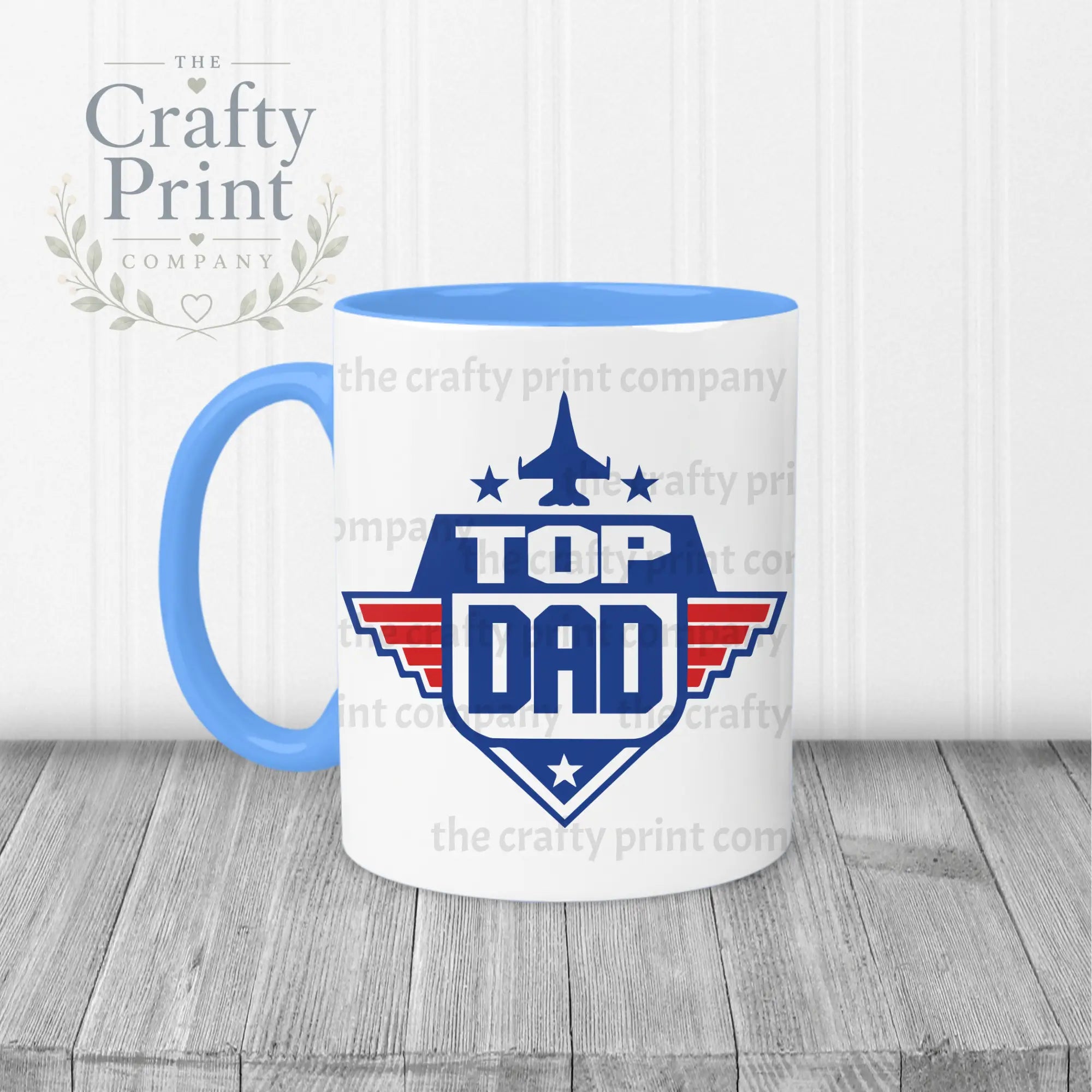 Top Dad Mug - Blue Handle & Inner - Mugs
