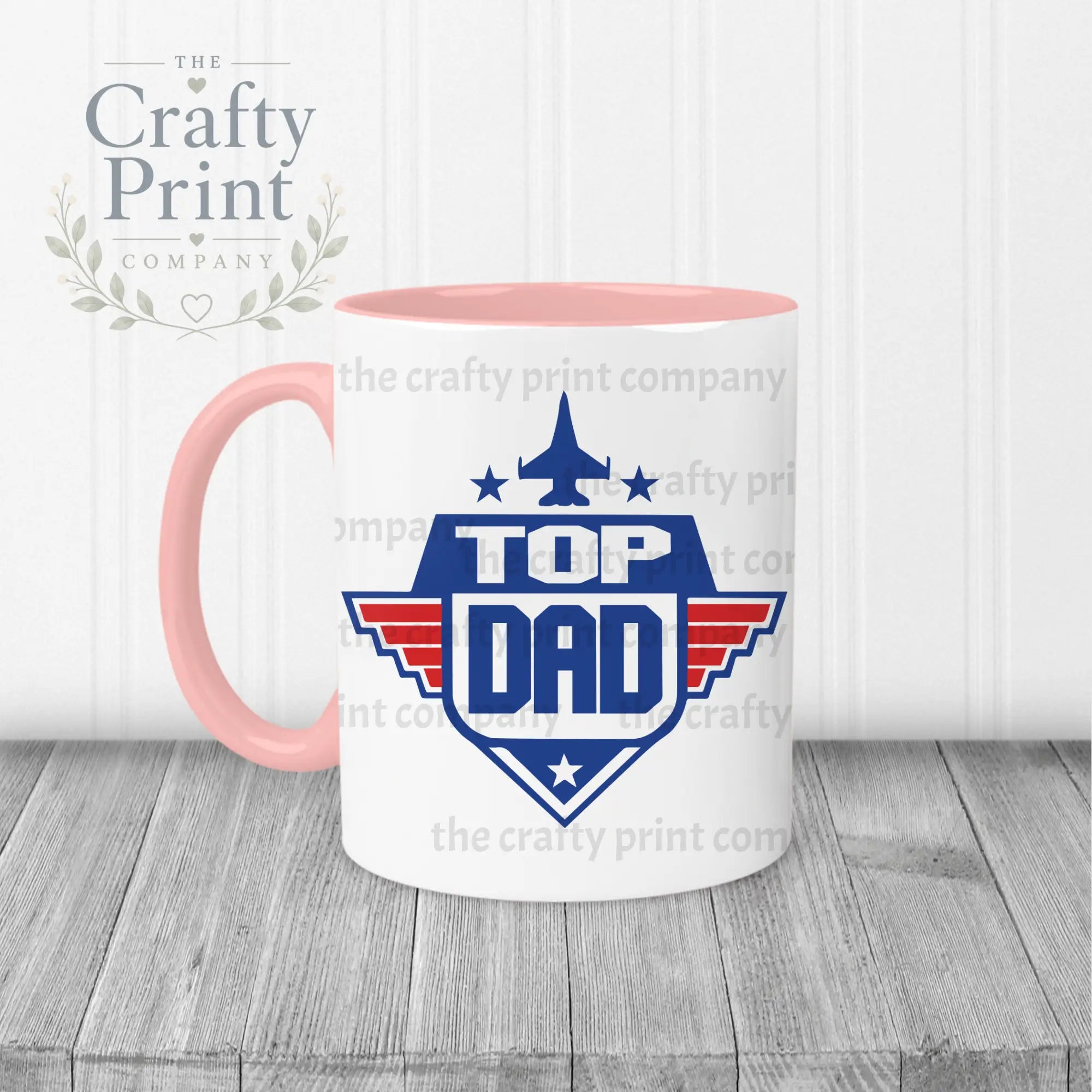 Top Dad Mug - Pink Handle & Inner - Mugs